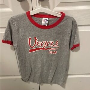 Kids Gray and Red Vegas USA T-Shirt